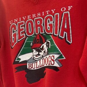 Vintage 80s Russell Athletic Red Georgia Bulldogs Crewneck Sweater